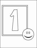 A coloring page of number