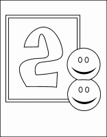 A coloring page of number