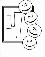 A coloring page of number