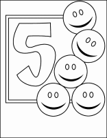 A coloring page of number