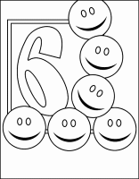 A coloring page of number