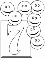 A coloring page of number