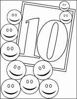 A coloring page of number