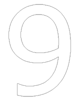 A coloring page of numbers