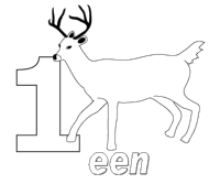 A coloring page of numbers
