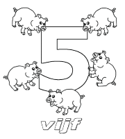 A coloring page of numbers