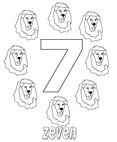 A coloring page of numbers