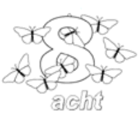 A coloring page of numbers
