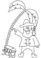 A coloring page of pirate