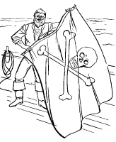 A coloring page of pirate