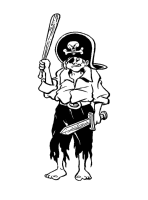 A coloring page of pirate