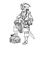 A coloring page of pirate
