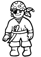 A coloring page of pirate