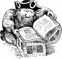 A coloring page of pirate