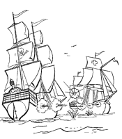A coloring page of pirate