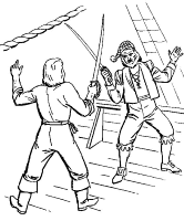 A coloring page of pirate