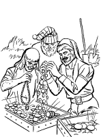 A coloring page of pirate