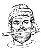 A coloring page of pirate