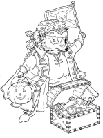 A coloring page of pirate