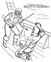A coloring page of pirate