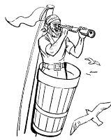 A coloring page of pirate