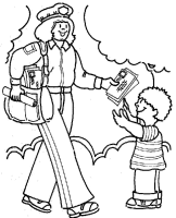A coloring page of profession