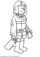 A coloring page of profession