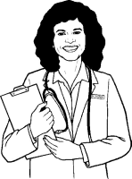A coloring page of profession