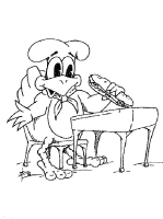A coloring page of school