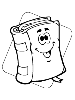 A coloring page of school