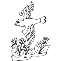 A coloring page of spring