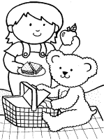 A coloring page of summer