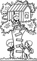 A coloring page of summer