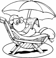 A coloring page of summer