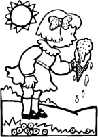 A coloring page of summer