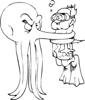 A coloring page of summer