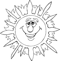 A coloring page of summer