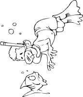 A coloring page of summer
