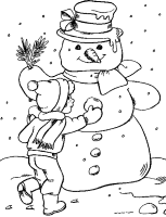 A coloring page of winter