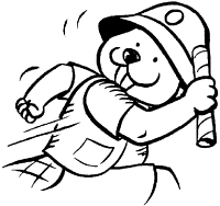 A coloring page of beavers