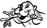 A coloring page of beavers