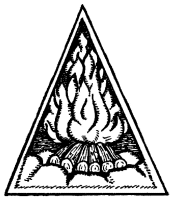 A coloring page of campfire