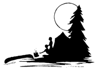 A coloring page of campfire
