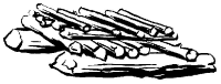 A coloring page of campfire