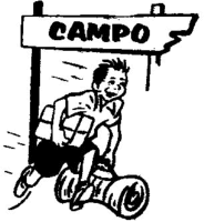 A coloring page of camping