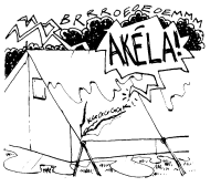 A coloring page of camping