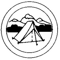 A coloring page of camping