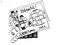A coloring page of camping