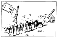 A coloring page of camping