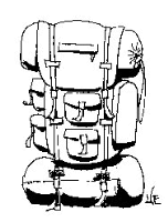 A coloring page of camping